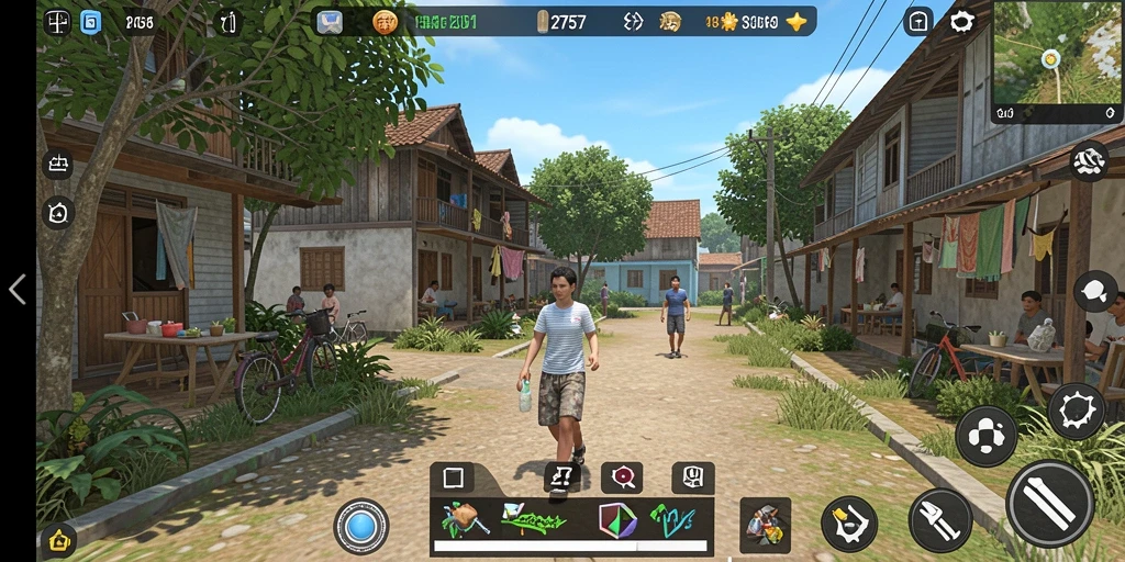 Tampilan gameplay 2757 yang imersif dalam simulasi kehidupan.