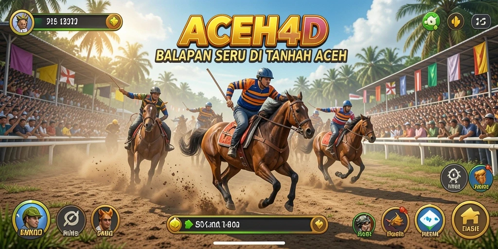 Screenshot gameplay ACEH4D yang menampilkan aksi balapan seru.