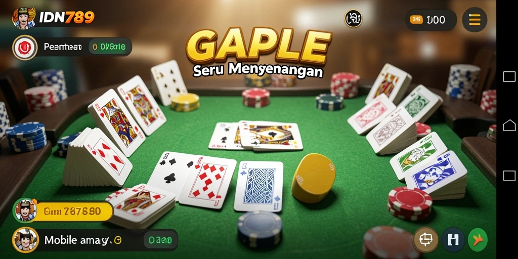 Gameplay seru Gaple di IDN789 dengan pemain dari berbagai penjuru.