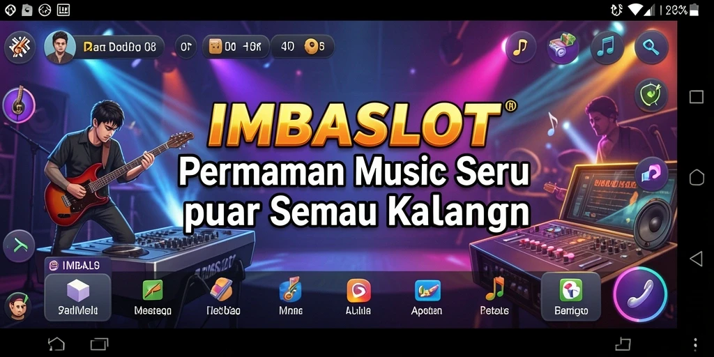 Tampilan gameplay seru dengan beragam pilihan lagu di IMBASLOT.