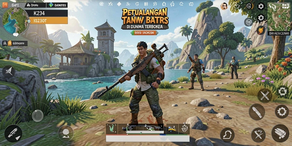 Screenshot menampilkan petualangan seru di dunia terbuka K234.