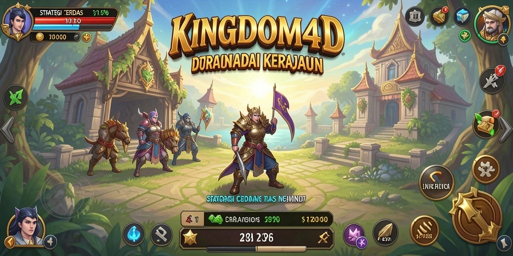 Tampilan gameplay strategis yang memukau dari KINGDOM4D.