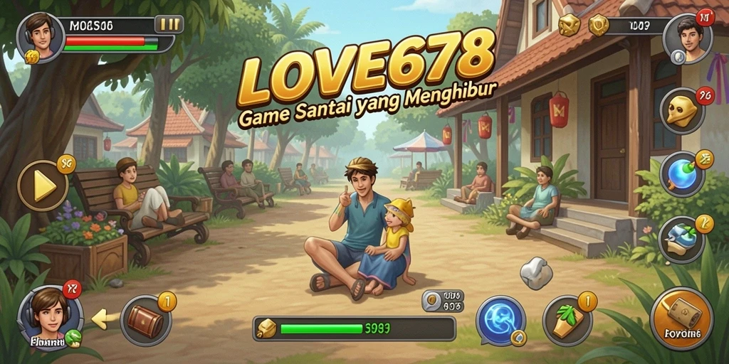 Tampilan gameplay <strong>LOVE678</strong> yang ceria dan menyenangkan.