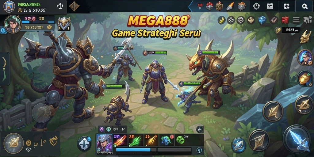 Tampilan gameplay MEGA888 yang mendebarkan dan strategis.
