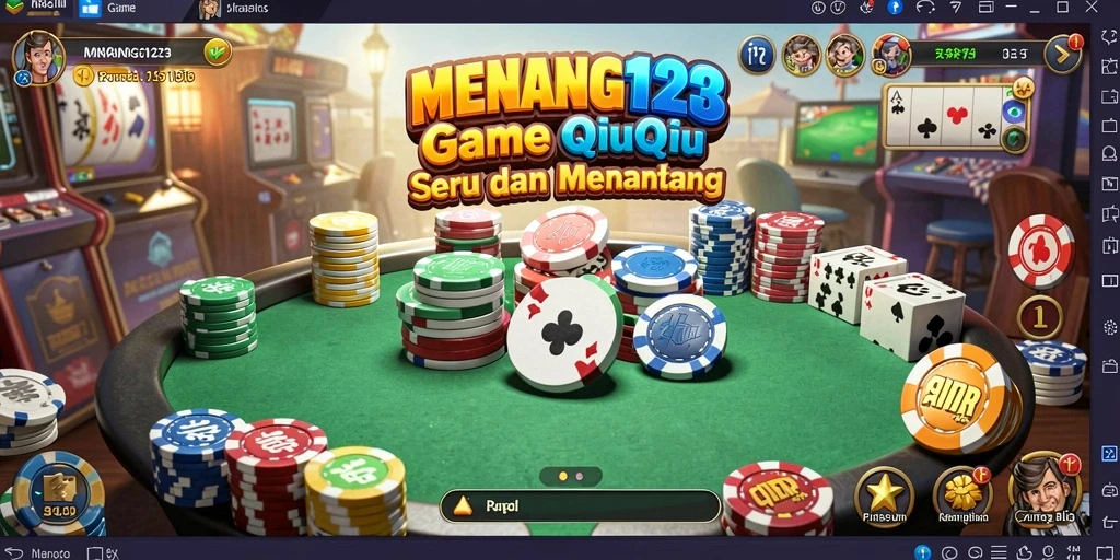 Screenshot MENANG123 menampilkan duel QiuQiu yang seru.
