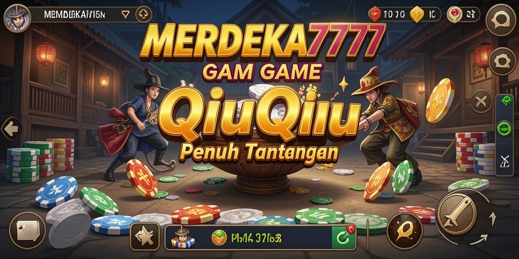 Screenshot utama menunjukkan aksi seru saat bermain QiuQiu.