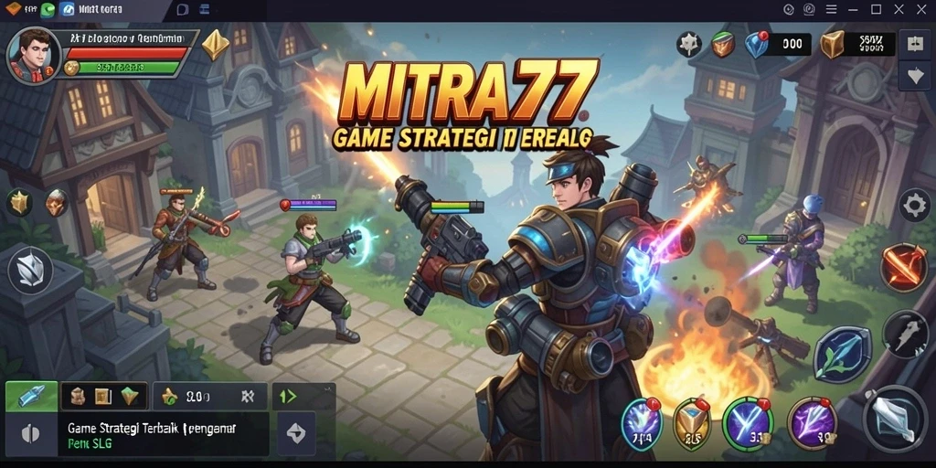 Tangkapan layar gameplay MITRA77 menampilkan pertempuran strategis yang mendebarkan.