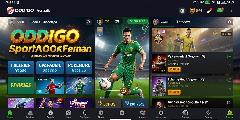 Tampilan ODDIGO saat melakukan taruhan olahraga secara langsung.