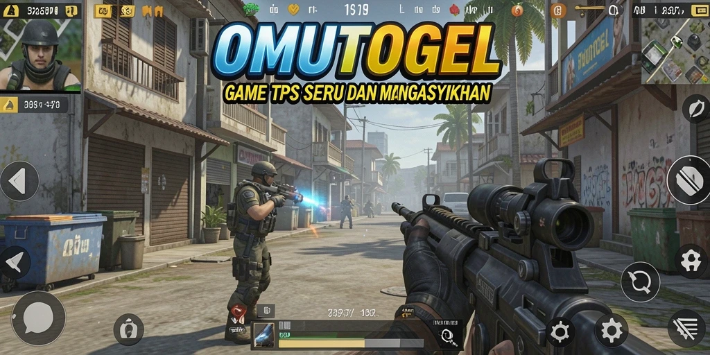 Tampilan gameplay seru dalam pertempuran TPS di OMUTOGEL.