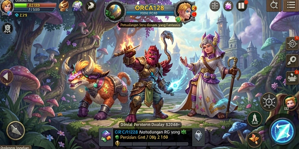 Tampilan gameplay ORCA128 yang menarik dengan aksi mendebarkan.