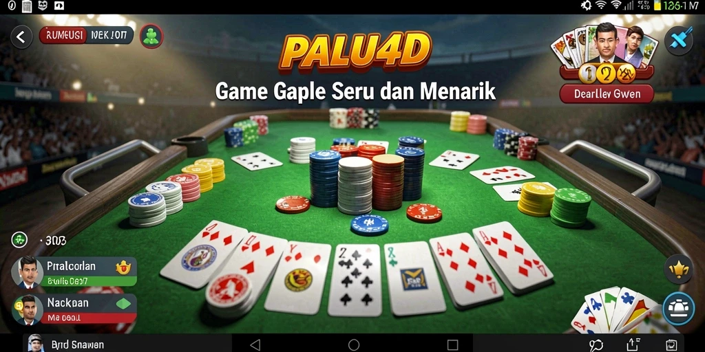 Tampilan gameplay Gaple yang seru dan kompetitif di PALU4D.