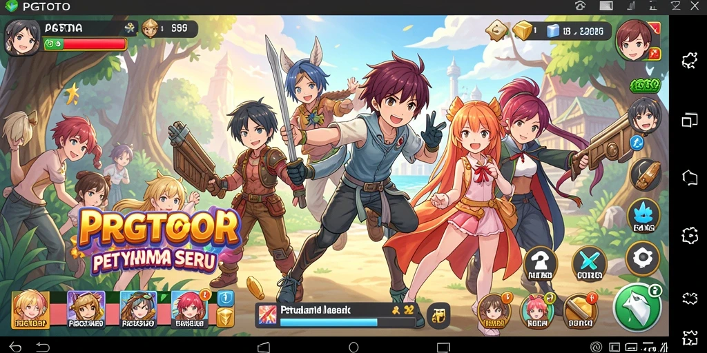 Screenshot menampilkan gameplay PGTOTO dengan karakter Anime yang mendebarkan.
