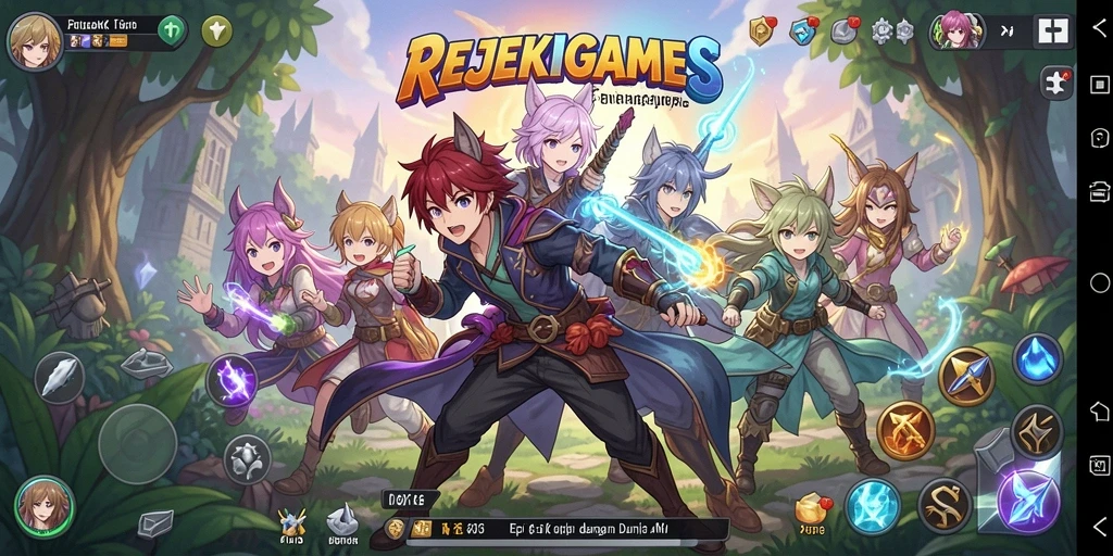 Tampilan menarik dari gameplay REJEKIGAMES yang penuh warna.