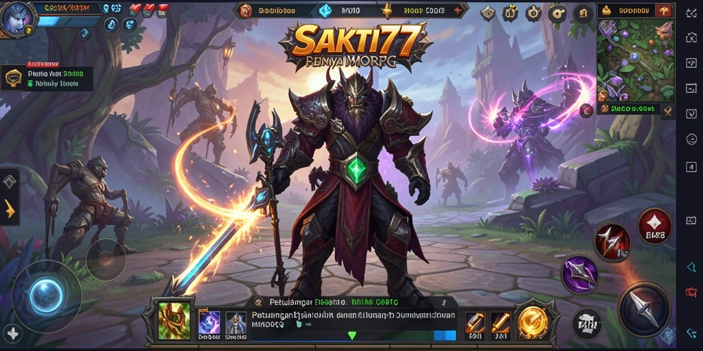 Tangkapan layar dari gameplay SAKTI77 yang menampilkan aksi epic MMORPG.