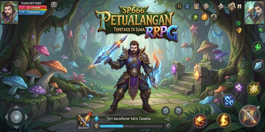 Screenshot menampilkan pertarungan epik dalam dunia RPG yang menakjubkan.