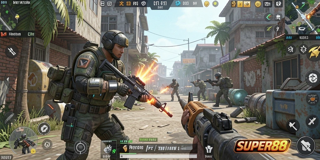 Gameplay seru dengan grafis menawan di SUPER88.