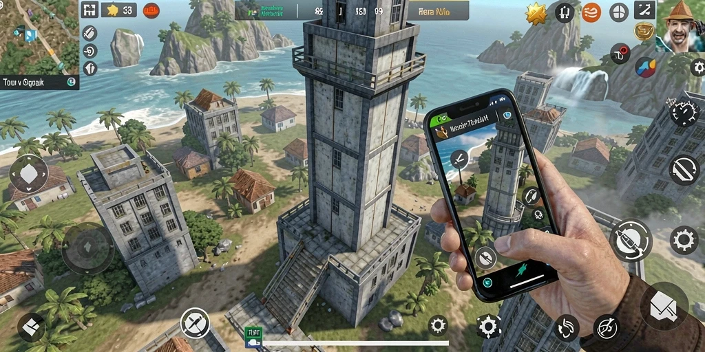 Tampilan menarik dari gameplay T6 dalam Tower Defense.