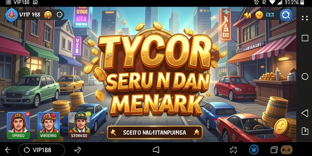 Screenshot gameplay VIP188 menampilkan serunya mengelola bisnis Tycoon.