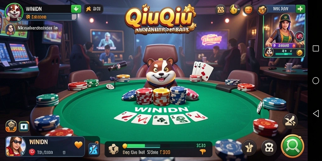 Tampilan gameplay seru di WINIDN saat bermain QiuQiu.