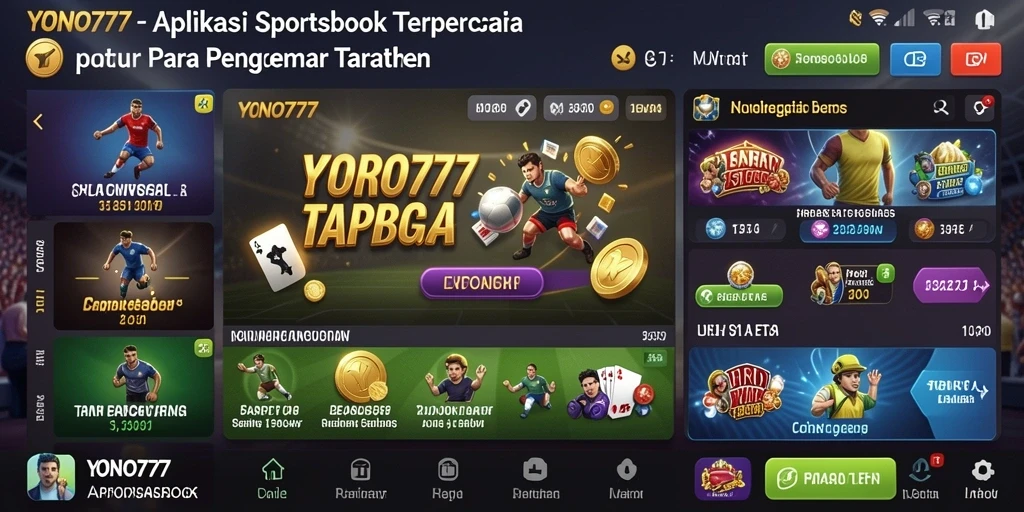 Screenshot gameplay YONO777 menampilkan berbagai pilihan taruhan olahraga.