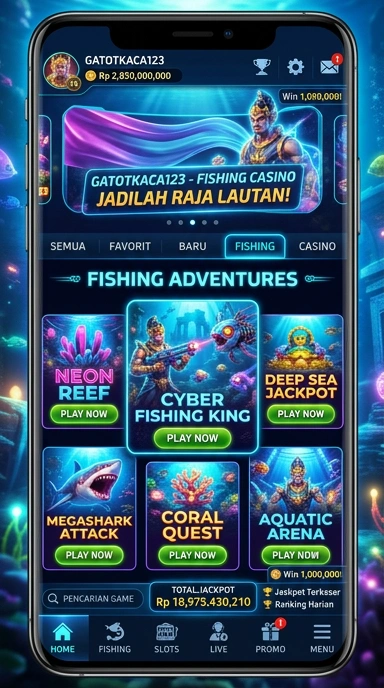 Tampilan aplikasi gatotkaca123 yang sederhana dan menarik.